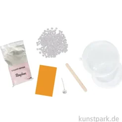 Rayher Kreativset Betonschale mit Kerze inklusive Zubehör