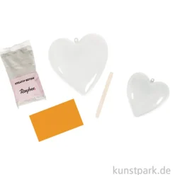 Rayher Kreativset Herz-Betonschale mit umfangreichem Zubehör