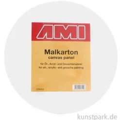 Runder Malkarton mit Maltuch bespannt