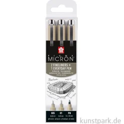 Sakura PIGMA Micron + PN Set - 3 Strichstärken, Architektur