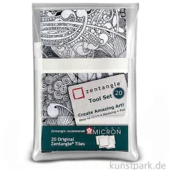 Sakura ZENTANGLE Papier, 20 weiße Kacheln, 89 mm