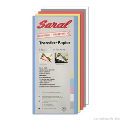 Saral Transferpapier - 5 Bögen, alle Farben, 22x22,8 cm