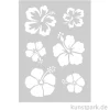Schablone - Blumen, Hibiskus, Aloha Flowers, A5