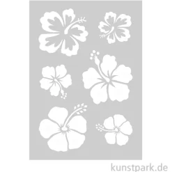 Schablone - Blumen, Hibiskus, Aloha Flowers, A5