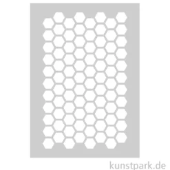 Schablone - Muster Hexagons, A5