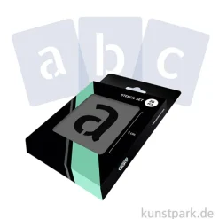 Schablonen - Alphabet Set mit 26 Kleinbuchstaben, Höhe je 5 cm
