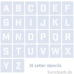 Schablonen - Alphabet Set mit 26 Großbuchstaben, Höhe je 5 cm