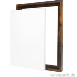 Schattenfugenrahmen mit Keilrahmen - Walnuss