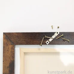 Schattenfugenrahmen mit Keilrahmen - Walnuss