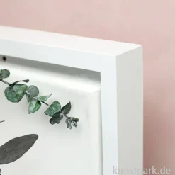 Schattenfugenrahmen mit Keilrahmen - Weiß