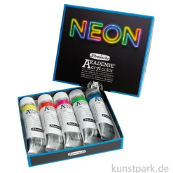 Schmincke AKADEMIE Acryl Set - Neonfarben, 5 x 60 ml