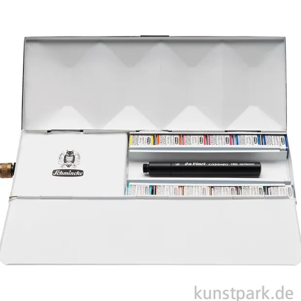 Schmincke HORADAM Aquarellkasten mit Wassertank, 12 x 1/2 Näpfchen