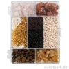 Schmuckperlen Mix mit Zubehör, Kristalle, Beige, Braun, Rosa, Schwarz