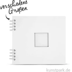 Scrapbook-Album weiß, spiralgebunden, 20 Blatt, 250 g
