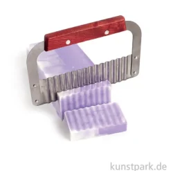 Seifenschneider aus Edelstahl, Glatt + Geriffelt, 2er Set
