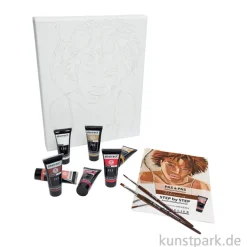 Sennelier Abstract Acryl Malset mit Vorlage - Blessing Portrait