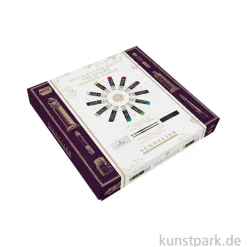 Sennelier Geschenkbox mit 12 Mini Ölsticks, Papier + Pinseln
