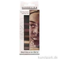 Sennelier Softpastell ECU - 6 x 1/2 Stifte, dunkle Hauttöne