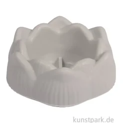 Silikon Gießform - Kerzenhalter Lotus, Durchmesser 8 cm, Höhe 3,5 cm