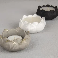 Silikon Gießform - Kerzenhalter Lotus, Durchmesser 8 cm, Höhe 3,5 cm
