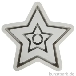Silikon Gießform - Kerzenständer Stern, 18,5 x 18,5 x 2,5 cm
