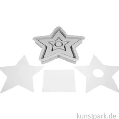 Silikon Gießform - Kerzenständer Stern, 18,5 x 18,5 x 2,5 cm