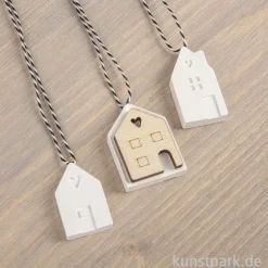 Silikon Gießform - Mini Häuser, 15 Motive, 14,5 x 26 x 2 cm