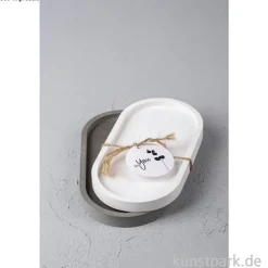Silikon Gießform - Untersetzer Oval, 17,8 x 9,5 x 1,6 cm