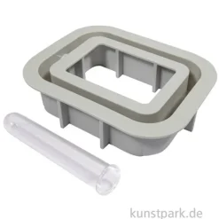 Silikon Gießform - Vase Rechteck, 10,5 x 3,7 x 14 cm