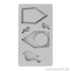 Silikon Gießform - Vogelhäuser + Vögel, 14,5 x 26 x 1,2 cm