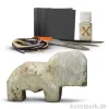 Speckstein Set - Elefant mit Zubehör