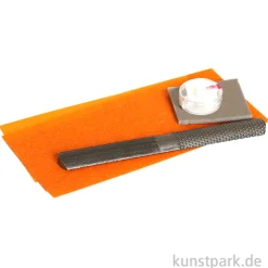 Specksteinset mit Rohsteinen und Zubehör, 8-teilig