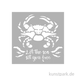 Stamperia Schablone - Silent Sea Crab, 12 x 12 cm