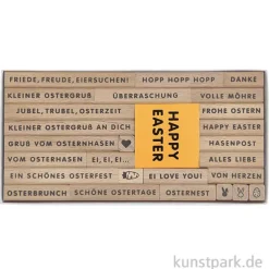 Stempelset - Frohe Ostern mit 26 Holzstempeln + Stempelkissen
