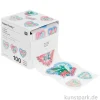 Sticker - La Vie en Rose, Herzen, 100 Aufkleber