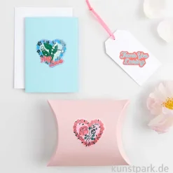 Sticker - La Vie en Rose, Herzen, 100 Aufkleber