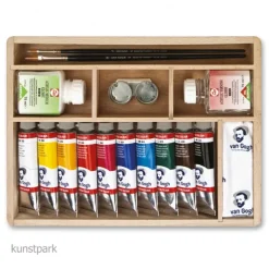 Talens VAN GOGH Acrylfarben Holzkoffer mit viel Zubehör