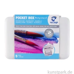 Talens VAN GOGH Aquarell Pocket Box mit 5 halben + 7 leeren Näpfen
