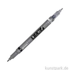 Tombow Fudenosuke Brush Pen - Doppelspitze Schwarz-Grau