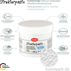 Viva Decor Strukturpaste Fein, Weiß, 1200g