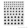 Wackelaugen, Selbstklebend, 8 - 14 mm Durchmesser, 69 Stück