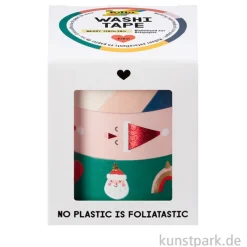 Washi-Tape Set - MERRY JINGLING, Hotfoil, 4 Rollen, je 5 m