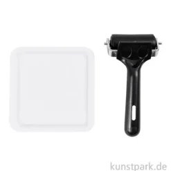 Werkzeuge für Drucktechniken, Walze und Farbwanne