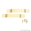 Zackenaufhänger 2 Stück mit 4 Schrauben 66mm gold