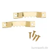 Zackenaufhänger 2 Stück mit 4 Schrauben 40mm gold