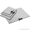 Zeichenmappe aus Graupappe mit Band